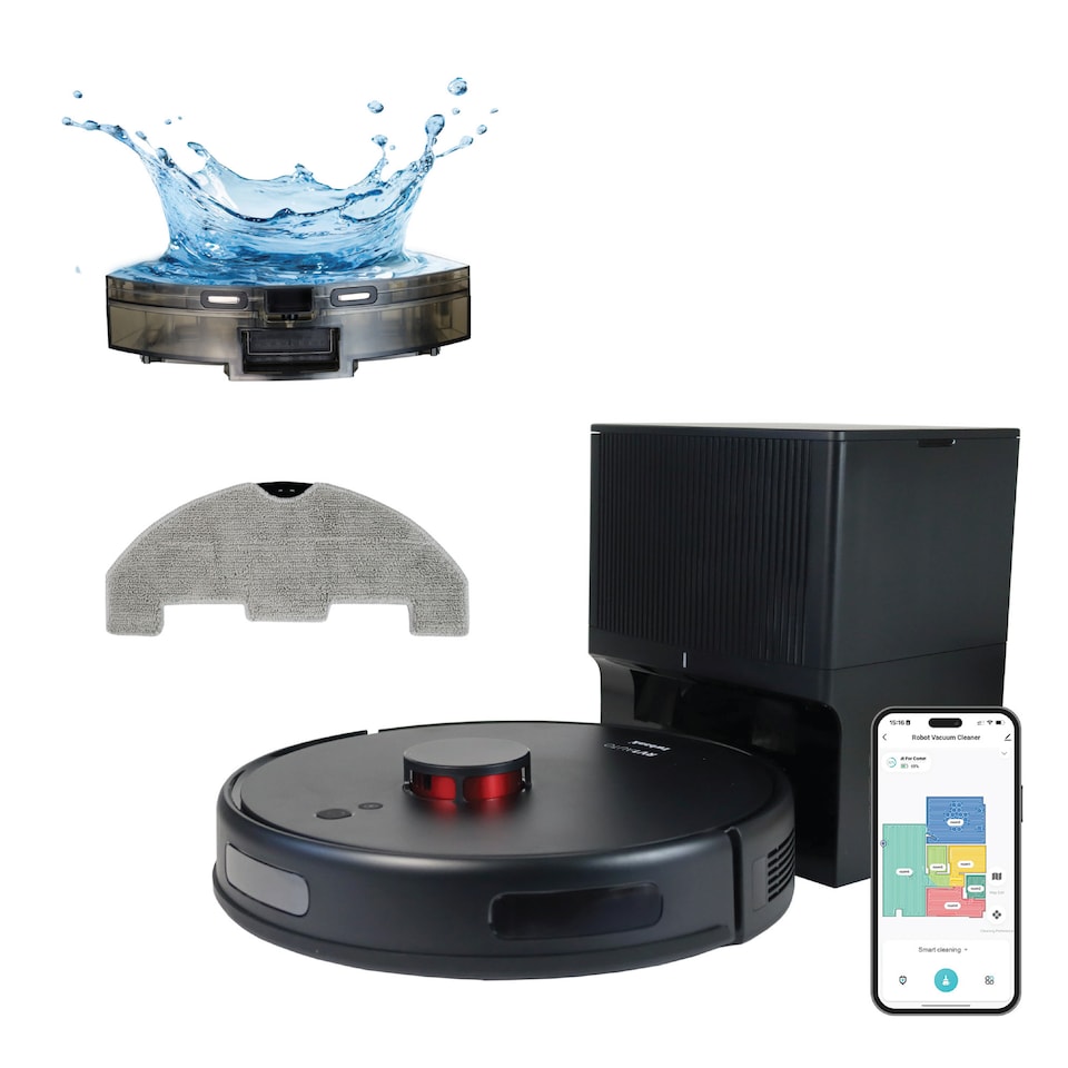 image 1 of Ewbank EWVC04604 RV1AUTO Robot Vacuum Cleaner & Mop, 5000Pa Suction, Auto-Empty Dock, LiDAR Navigation, Wi-Fi App & Voice Control, 150 Min Runtime