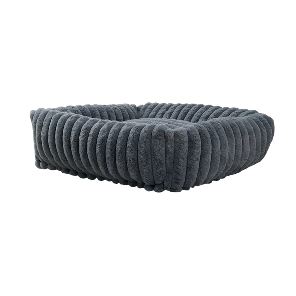 image 1 of Living and Home Soft Dog & Cat Bed,Pet Bolster Bed | Grey | Grey | M | 1