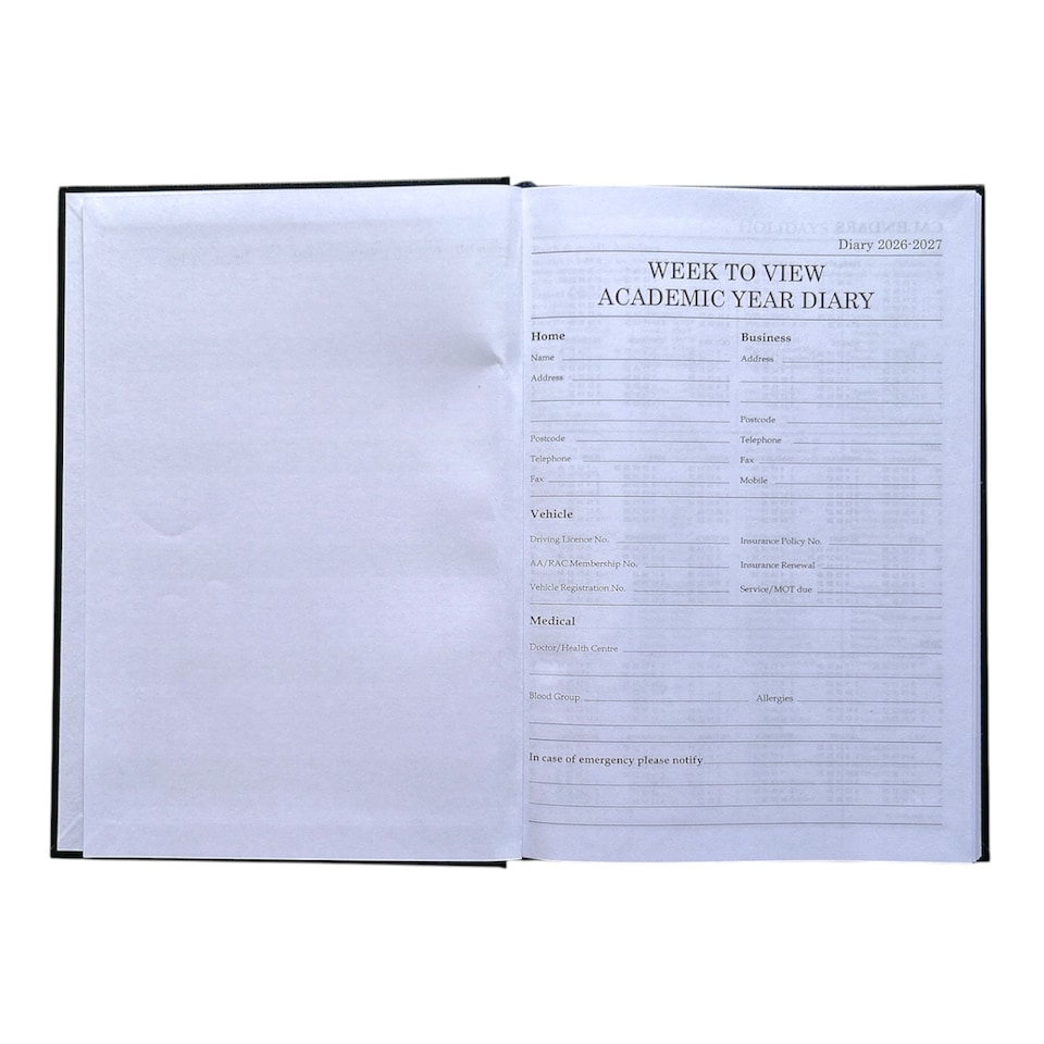 image 1 of Janrax 2026-2027 A5 Week To View Burgundy Academic Diary