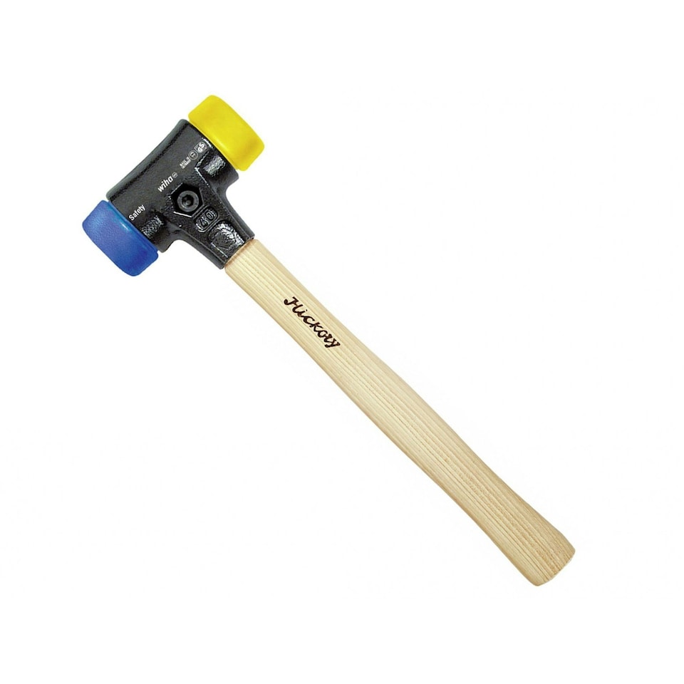 Wiha Soft-face Safety Hammer Hickory Handle 620g - Multi Colour - One Size