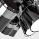 image 5 of ValueLights Rosie Rectangular 6 Way Black Chrome Adjustable Ceiling Spotlight