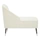 image 4 of Interiors by Premier Cream Chaise Lounge Sofa, Upholstered Velvet Sofa for Lounge, Living Room, Right Arm Chaise Accent Lounge