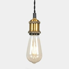 ValueLights Industrial Steampunk Antique Brass Single Suspended Ceiling Pendant Light