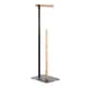 image 2 of Showerdrape Sonata Black & Bamboo Toilet Roll Holder & Spare Paper Holder Combination