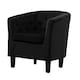 image 1 of Clio Studded Velvet Tub Chair - Black