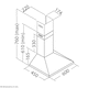 image 4 of SIA CHL60BL 60cm Pyramid Chimney Cooker Hood Kitchen Extractor Fan In Black