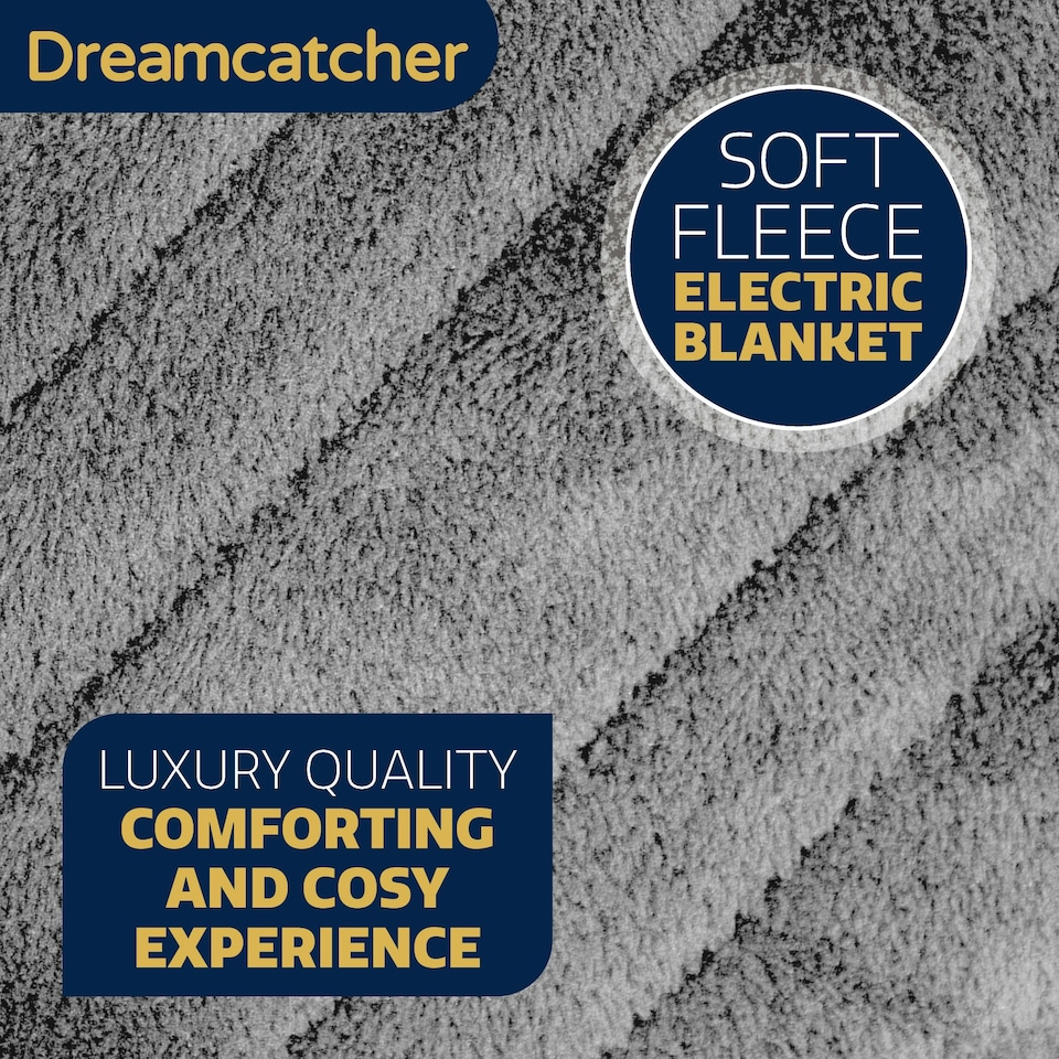 image 1 of Dreamcatcher Electric Heated Fleece Blanket Throw 160x120cm - Silver
