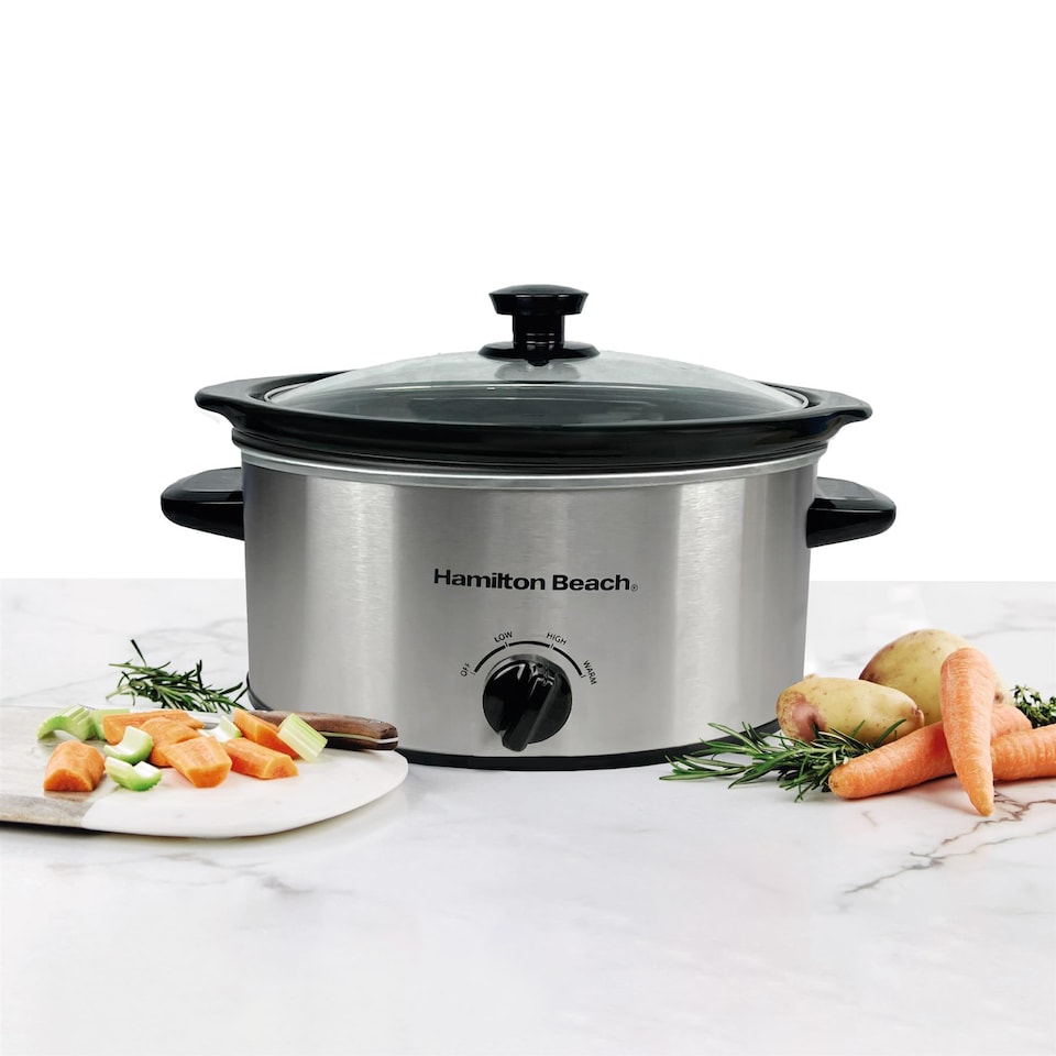 image 1 of Hamilton Beach 'The Comfort Cook' 3.5L Silver Slow Cooker