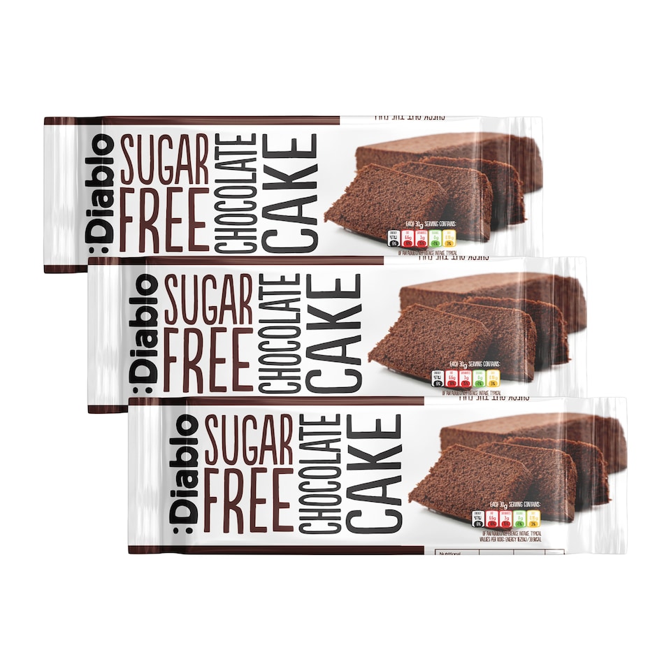 image 1 of Diablo Sugar Free Chocolate Cake 200g 3 Pack