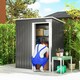 image 2 of Outsunny 5 x 3ft Garden Storage Shed Sliding Door Sloped Roof Tool, Grey Grey