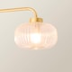 image 5 of ValueLights Amaia Gold IP44 3 Way Clear Ribbed Glass Ceiling Light & Bulbs | Gold