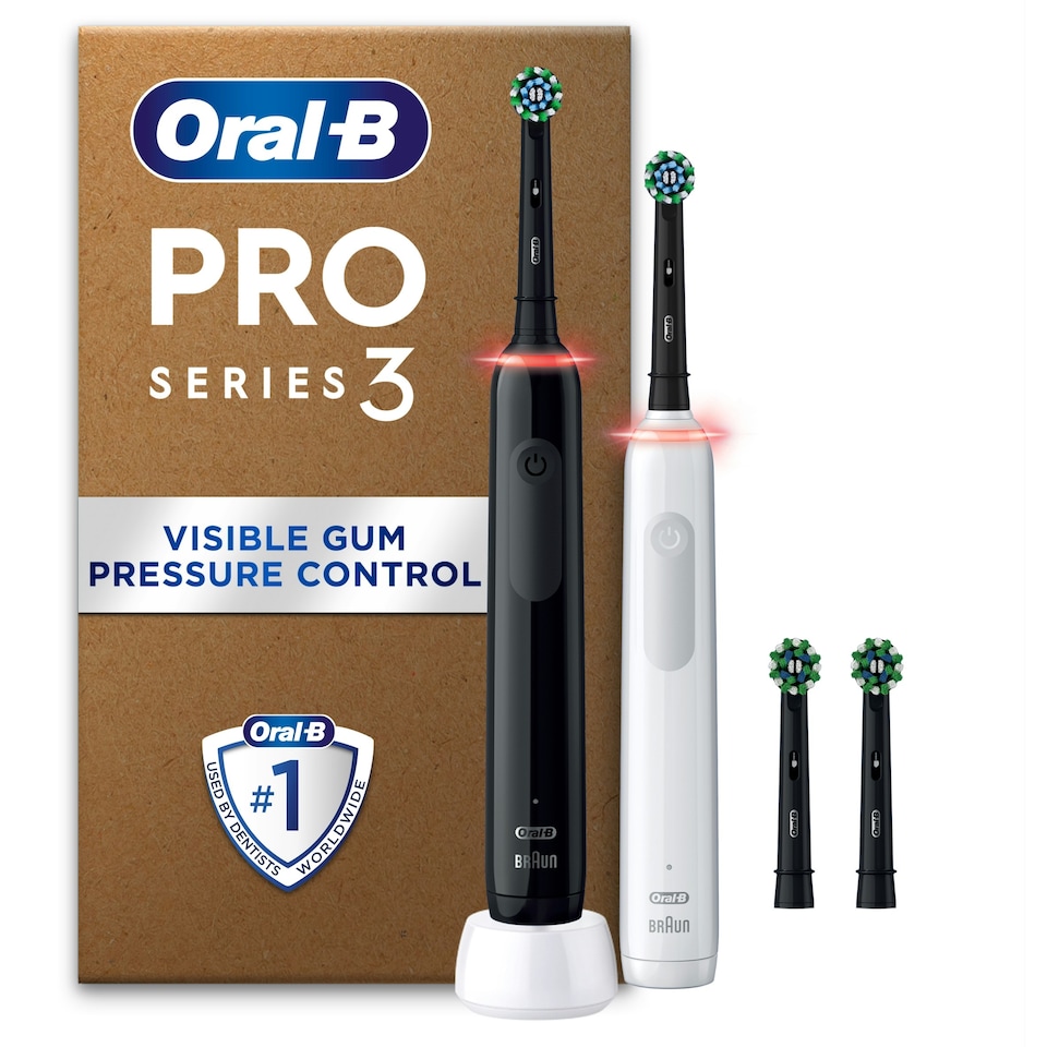 image 1 of Oral-B Pro 3 3900 Black & White Electric Toothbrush