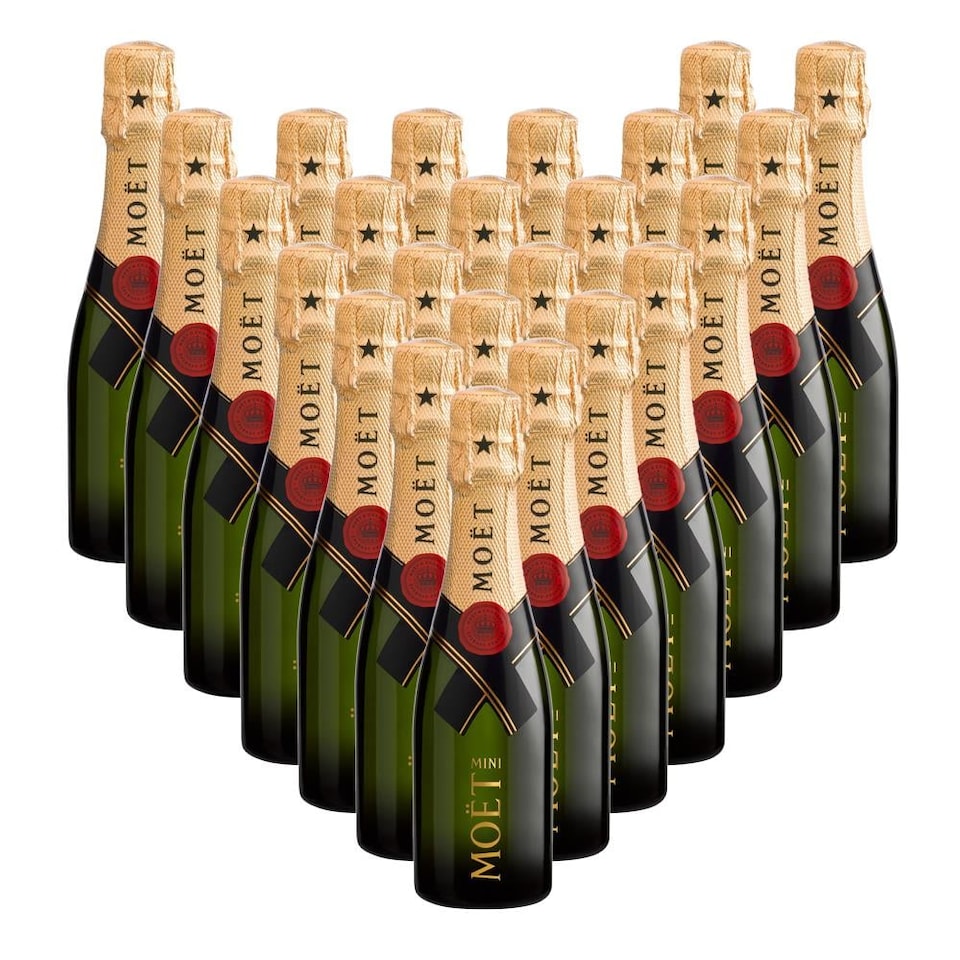 Case of 24 Mini Moet And Chandon Brut Champagne 20cl