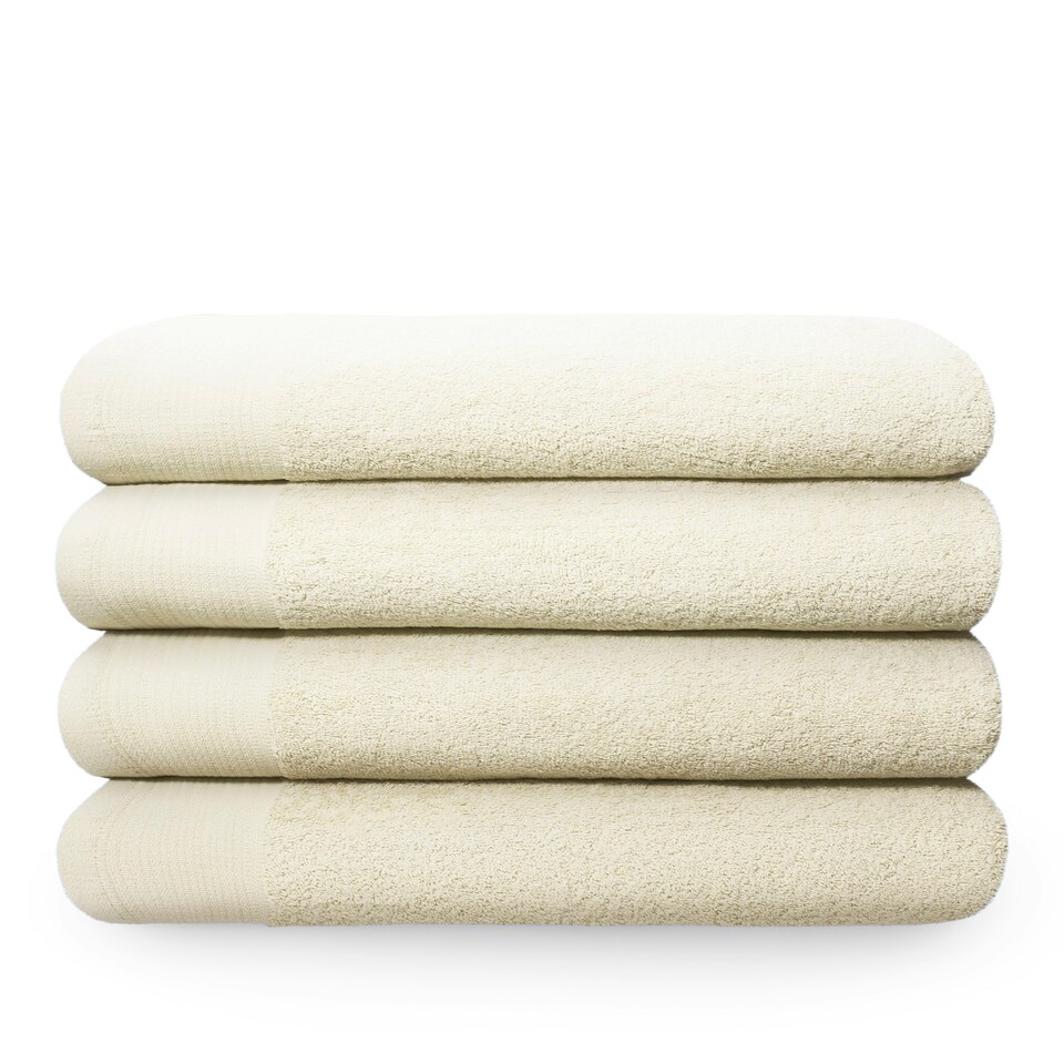 image 1 of Chatsworth Pure Cotton Bath Super Sheets Super Soft and Absorbant Cream | Extra large bath sheet