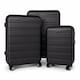 image 2 of 20 Inch, 24 Inch, 28 Inch 3pc Hard Shell ABS Luggage Suitcase Set with Combination Lock | Black