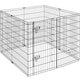 image 5 of Yaheetech 8-Panel Metal Pet Playpen, 61 × 107 cm Black