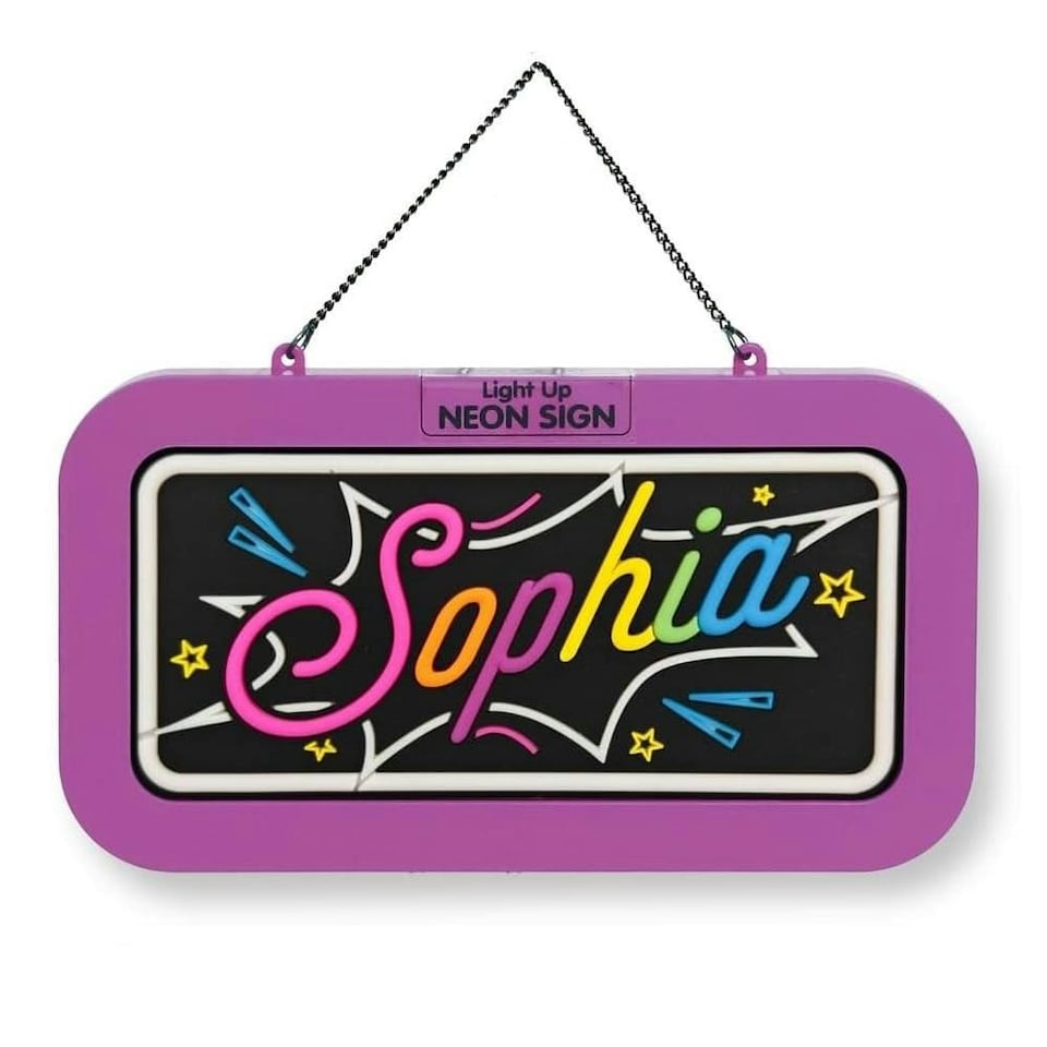 History & Heraldry Light Up Neon Name Sign - Sophia