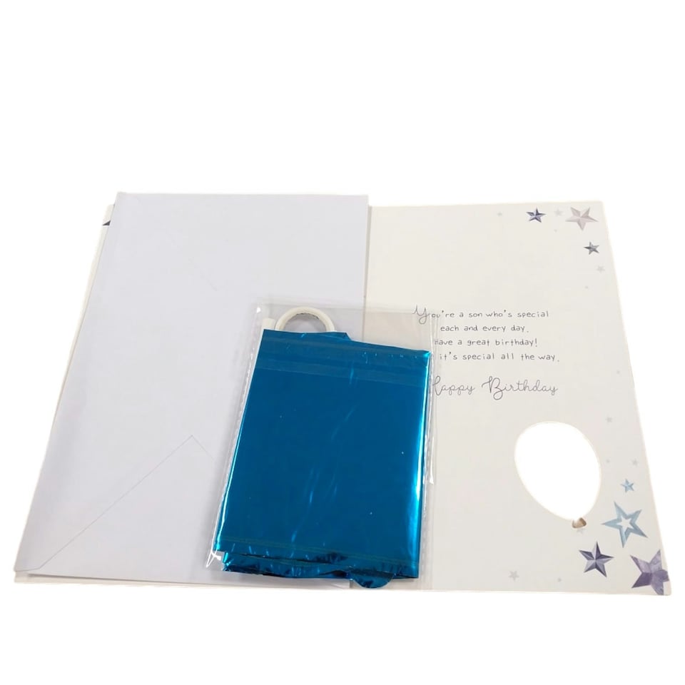 image 1 of To a Special Son Happy Birthday Balloon Boutique Greeting Card