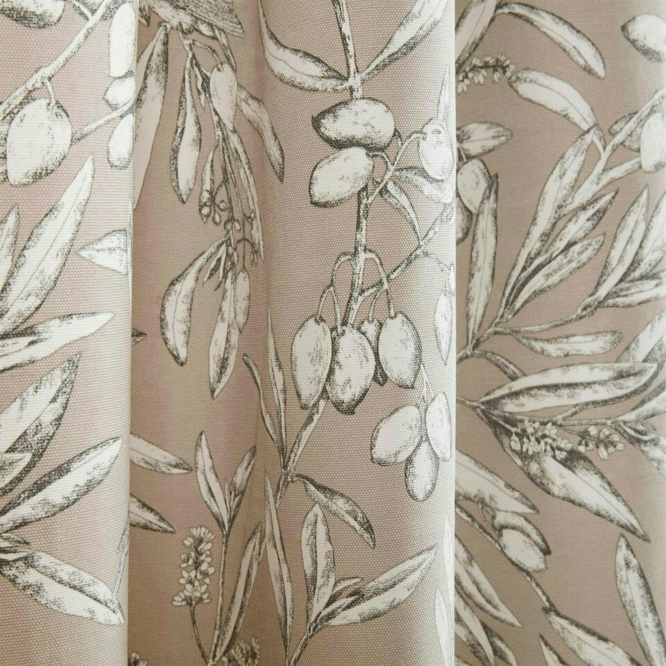 image 1 of Aviary Pencil Pleat Curtains - Beige - 117cm x 183cm