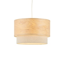 Wood Effect Two Tier Easy Fit Shade Brown