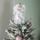 image 9 of 30cm White & Silver Christmas Tree Top Fairy Angel House Decoration Ornament