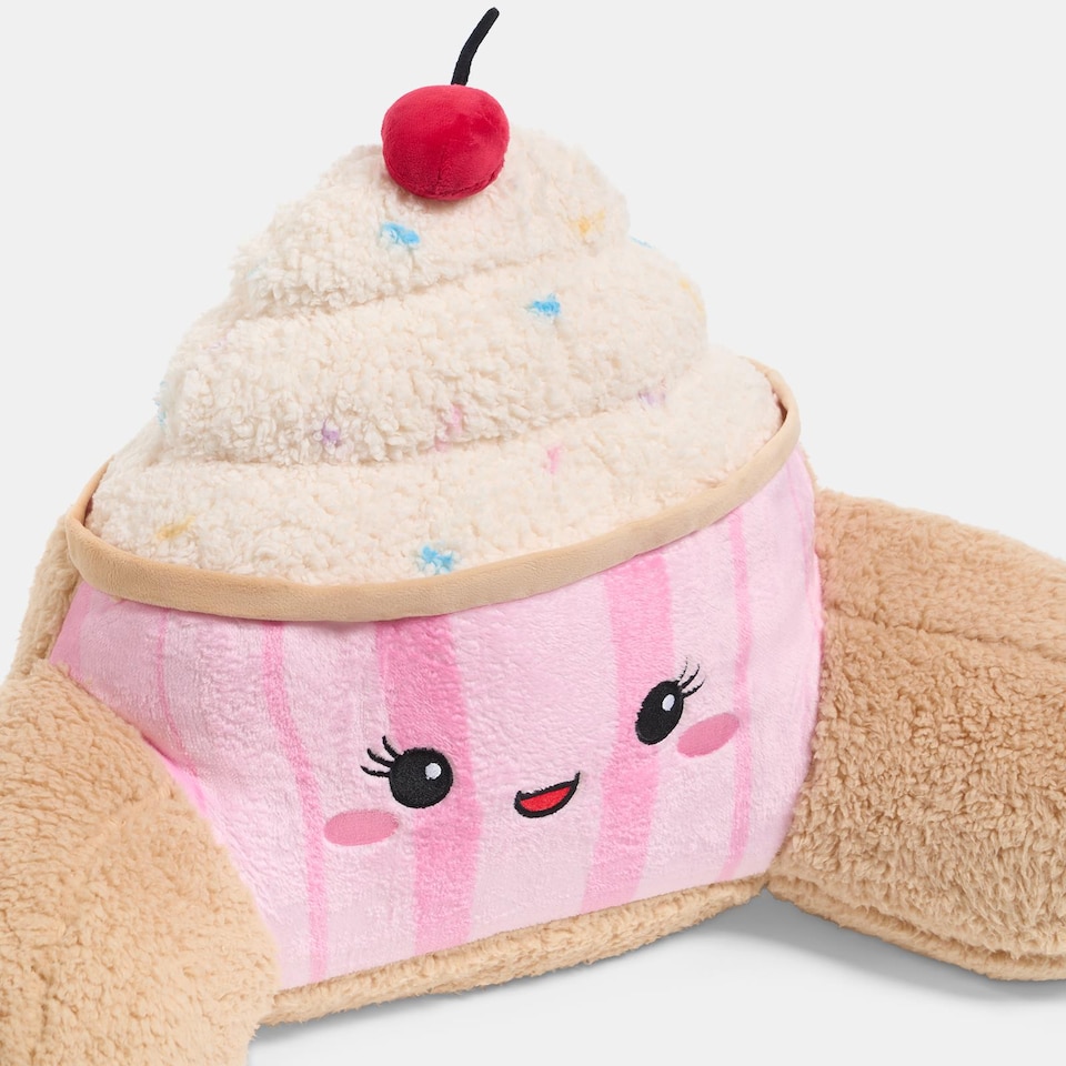 image 1 of OHS Sprinkles the Cupcake Cuddle Cushion Novelty Reading Pillow