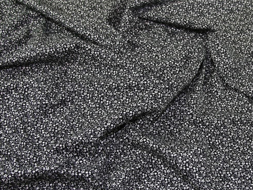 Black 100% Cotton Poplin Fabric for Dressmaking, Quilting, 110cm / 43" Wide - per metre