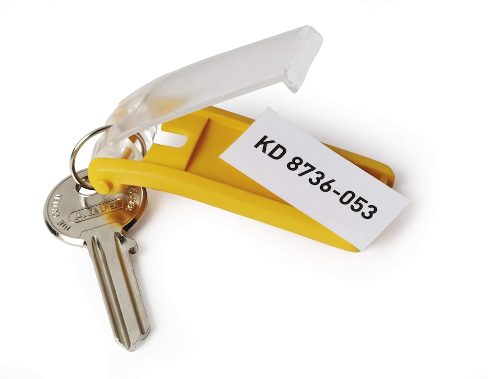 image 1 of Durable Key Clips Organisational Label Hooks | 6 Pack | Red | Red