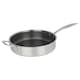 image 4 of Hextec Non Stick Stainless Steel Aluminium Induction Cookware Tempered Glass Lid | Silver | Silver | 28cm Deep Frying Pan + Lid