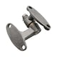 image 4 of 4 Pack Left & Right Self Aligning Ball Joint Hinge Heavy Duty Locker Door Hatch Silver
