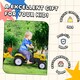 image 7 of HOMCOM Kids Ride on Tractor with Back Trailer, Shovel & Rake, Horn, Four Wheels Tractor Toy for Child Toddler