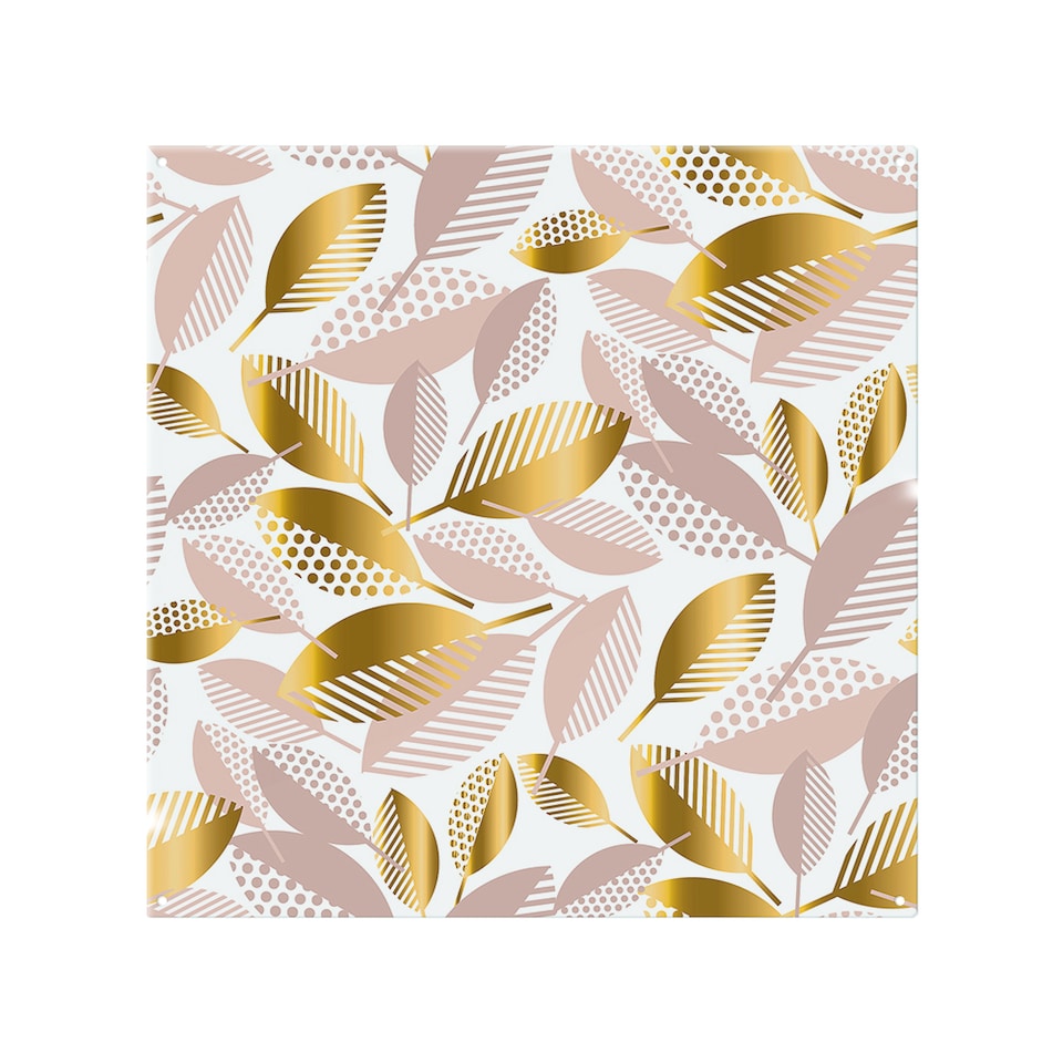 image 1 of Pastel Rose And Gold Autumn Splash Back | White