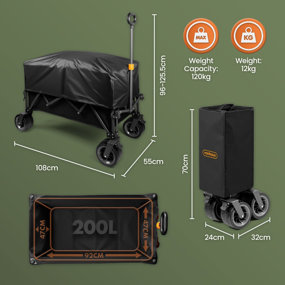 image 1 of VonHaus 200L Festival Cart on Wheels