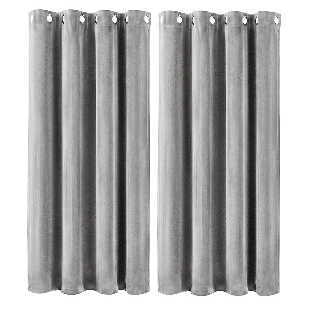 Marlow Velvet Blackout Eyelet Curtains with Tie Backs for Home