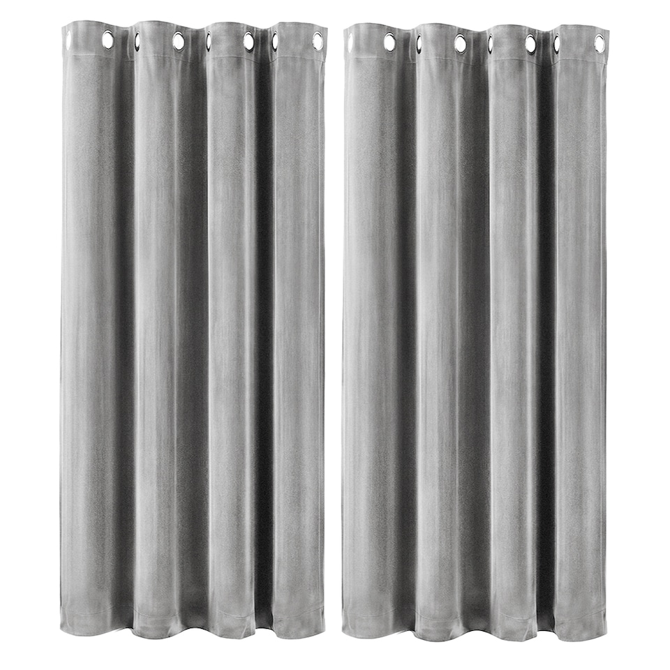 image 1 of Marlow Velvet Blackout Eyelet Curtains with Tie Backs for Home