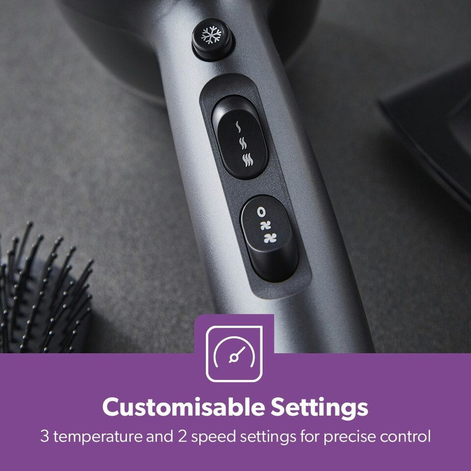 image 1 of GEEPAS Professional Hair Dryer | Ionic Diffuser Hairdryer with Concentrator