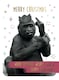 image 1 of Merry Christmas Rude Monkey Gold Foiled Christmas Card