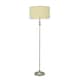 image 4 of ValueLights Maggie Chrome Candlestick Floor Lamp Natural Shade | Cream