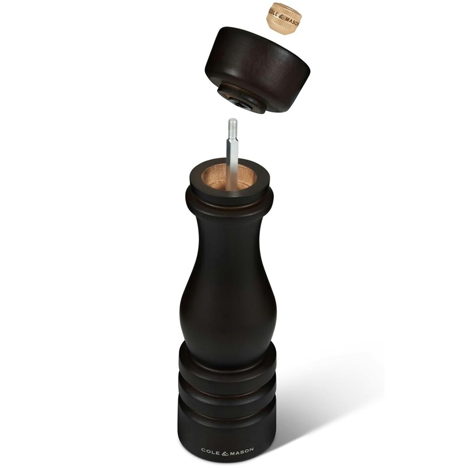 image 1 of Cole & Mason London Chocolate Wood Salt & Pepper Mill Set 220mm