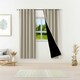image 4 of Beige Eyelet Total Blackout Thermal Curtains - 46 x 63 Inch Drop - 2 Panel | Cream | One Size
