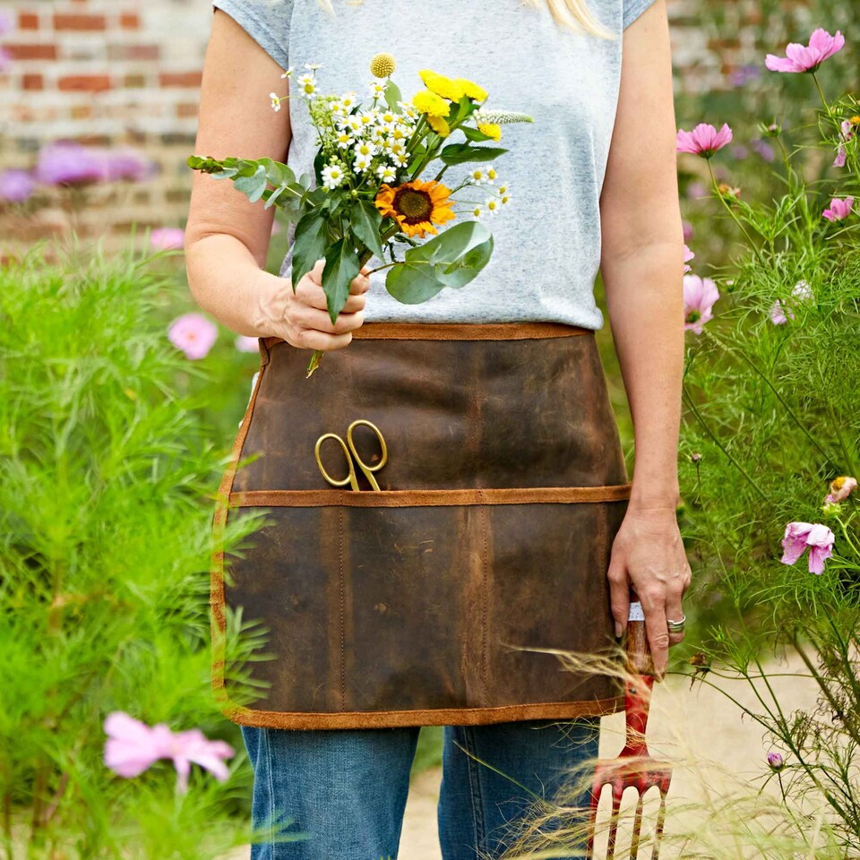 image 1 of Buffalo Leather Gardening Tool Belt