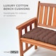 image 2 of Homescapes Garden Bench Cushion Luxury 2 Seater Cotton Indoor Outdoor Seat Pad | Brown | 108 x 42 cm | 1