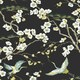image 2 of Transform Peel & Stick Oriental Heron Floral Black Self-Adhesive Wallpaper Black | White