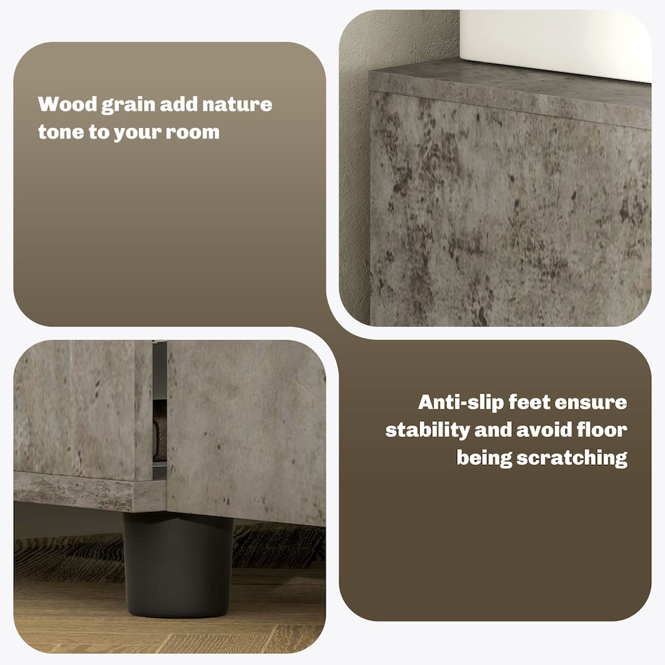 image 1 of Vinsetto Filing Cabinet with Locking Doors & Shelves, 2-Tier Lockable Storage Cabinet with 2 Keys for Home Office, 80W x 40D x 80H cm, Grey