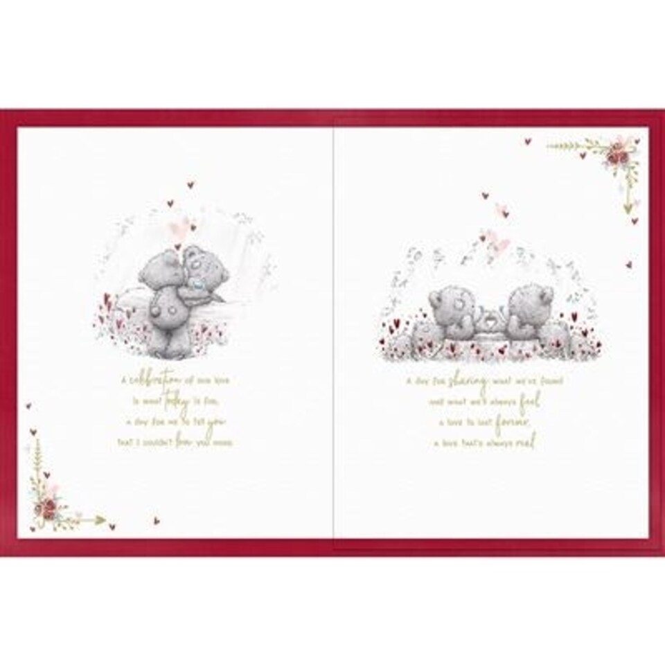 image 1 of Me To You Bear Peeking Round Tree Trunk Wonderful Husband Valentine's Day Boxed Card