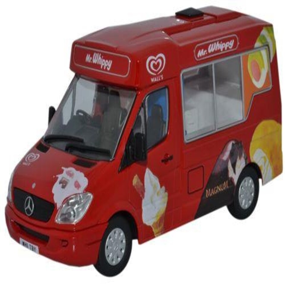 Oxford Diecast Whitby Mondial Mercedes Ice Cream Van Walls