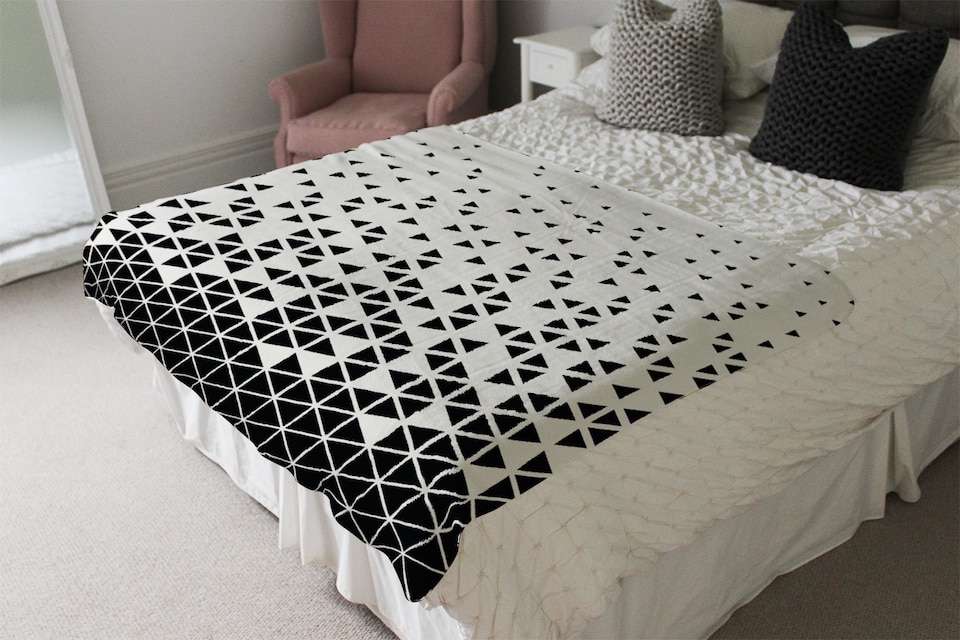 image 1 of Geometric Triangles Blanket | Multi