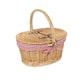 image 1 of Wicker Child's Lined Oval Lidded Picnic Basket Brown | Brown | One Size