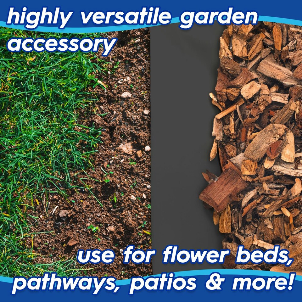image 1 of Harbour Housewares 50gsm Weed Control Fabric Set with Pegs & Plates - 5M x 10M (5 Rolls) White
