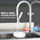 image 5 of HOMCOM Stainless Steel Utility Sink with Cold and Hot Water Pipe Silver Tone